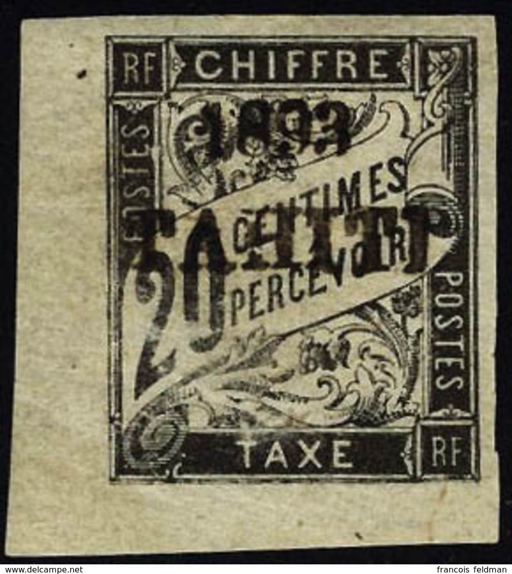 Neuf Avec Charnière N° 21, 20c Noir Tahiti 1893, Cdf, T.B. - Sonstige & Ohne Zuordnung
