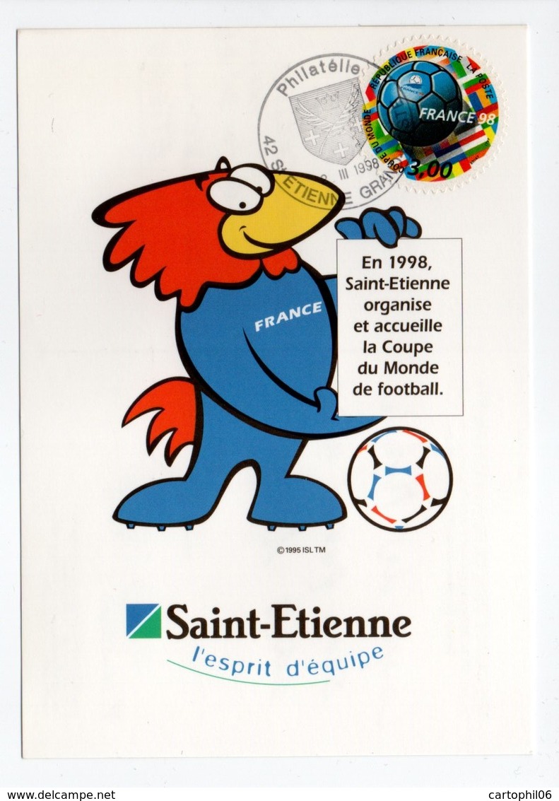 - Carte Postale COUPE DU MONDE DE FOOTBALL FRANCE 98 - SAINT-ETIENNE - - 1998 – France