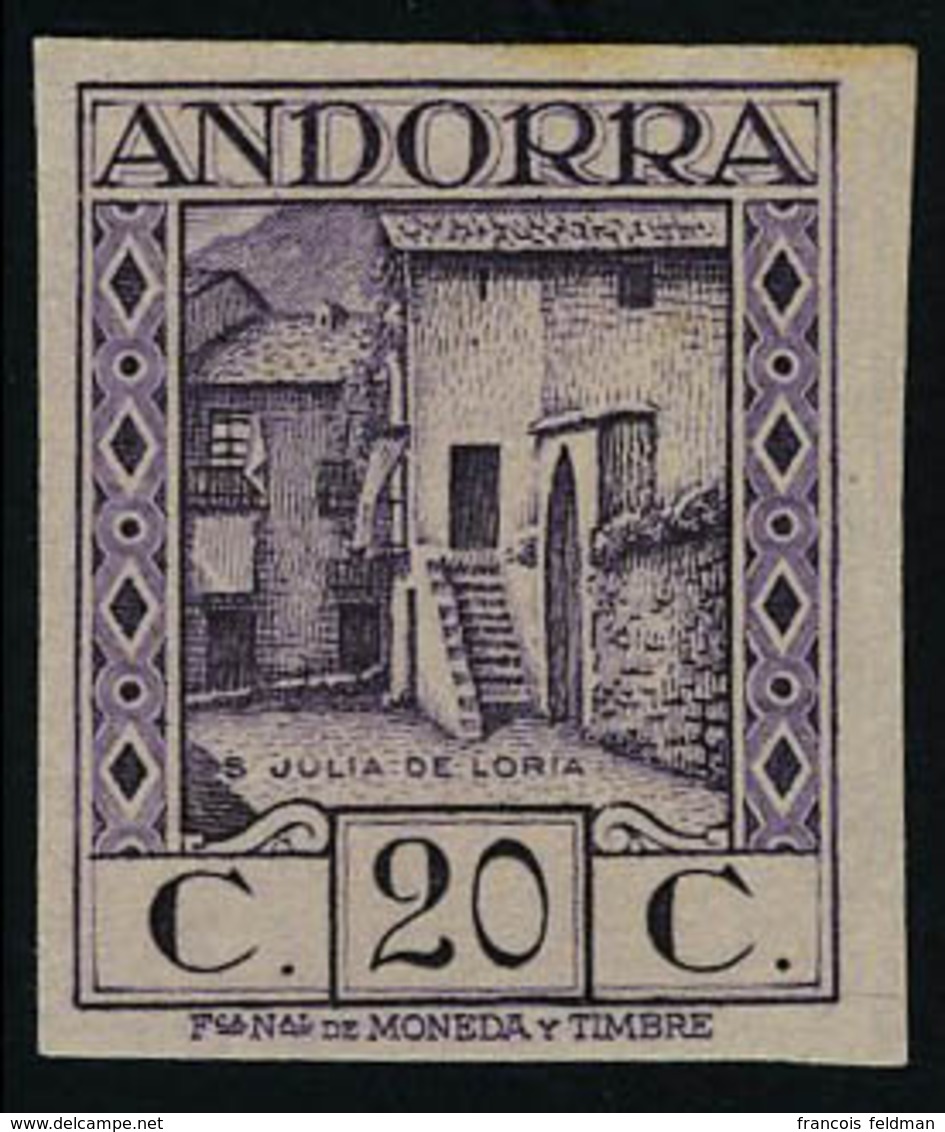 Neuf Sans Gomme N° 34, 20c Violet  Sans Chiffre De Contrôle Au Verso, ND, T.B. Maury 43 - Altri & Non Classificati