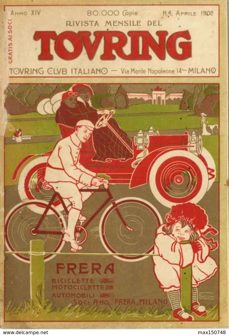 1908 - N° 2 Riviste Del Touring Club Italiano - Copertine Di  U. BOCCIONI - RRR - Leggere !!! - Art, Design, Décoration