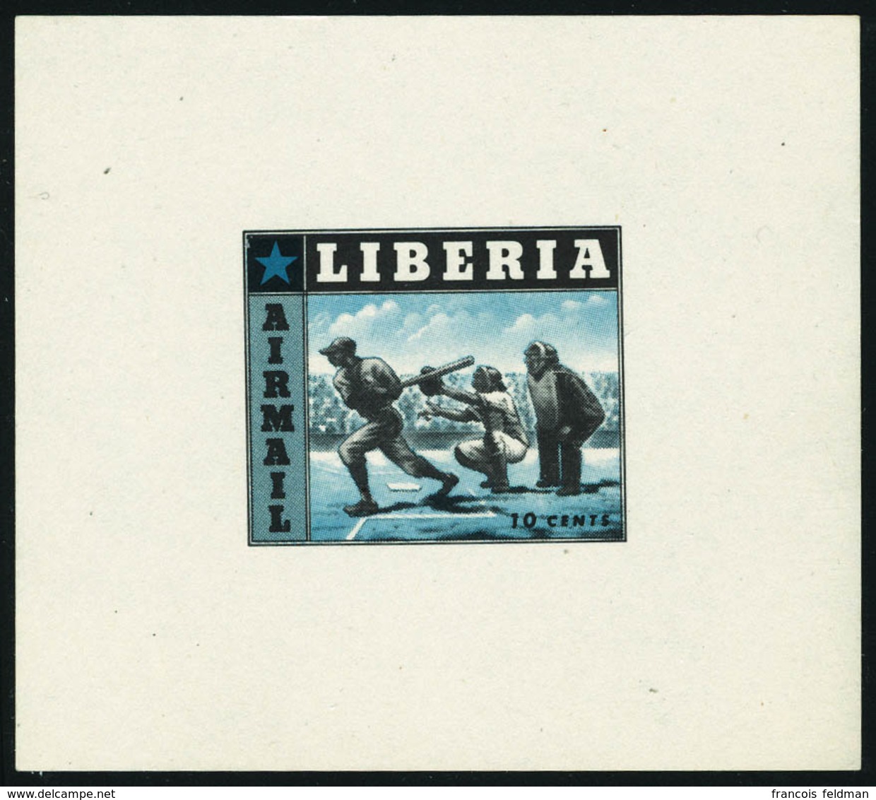 Neuf Sans Charnière N° 86, 10c Base-ball, Petite épreuve Non Dentelée, Noir Et Bleu, T.B. - Altri & Non Classificati