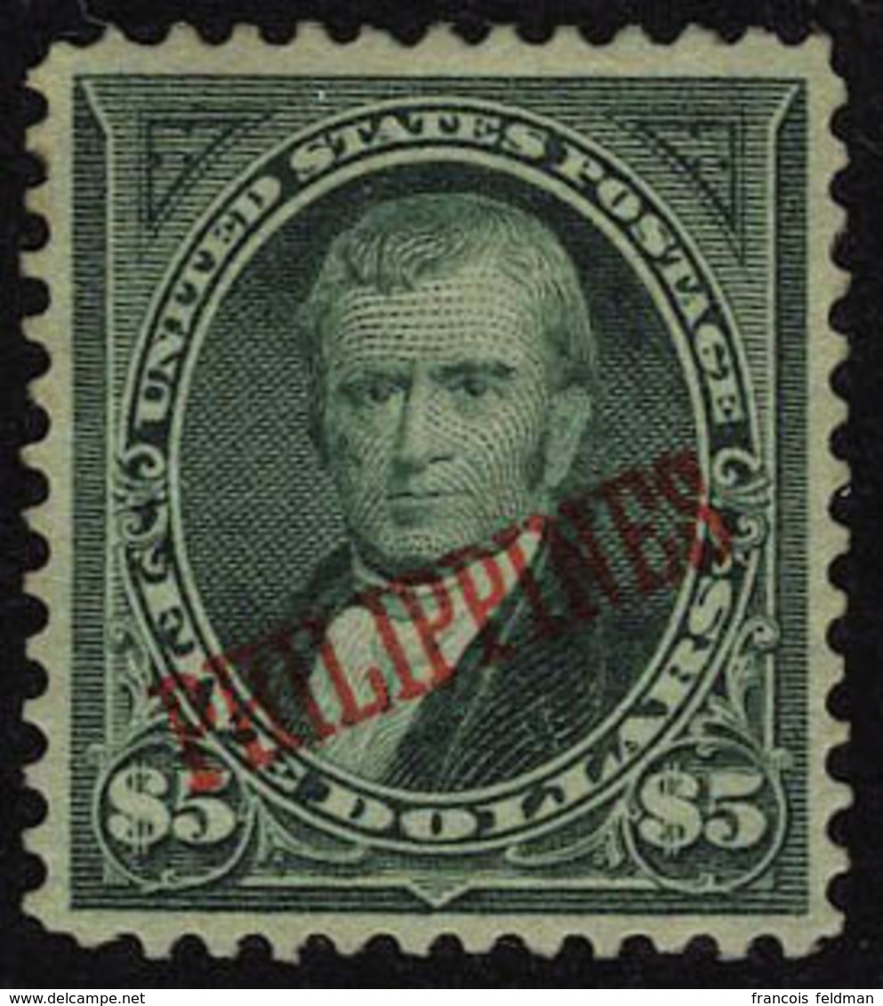 Neuf Avec Charnière N° 188, 5$ Vert Marshall, Bien Centré, T.B. Signé Stolow - Altri & Non Classificati