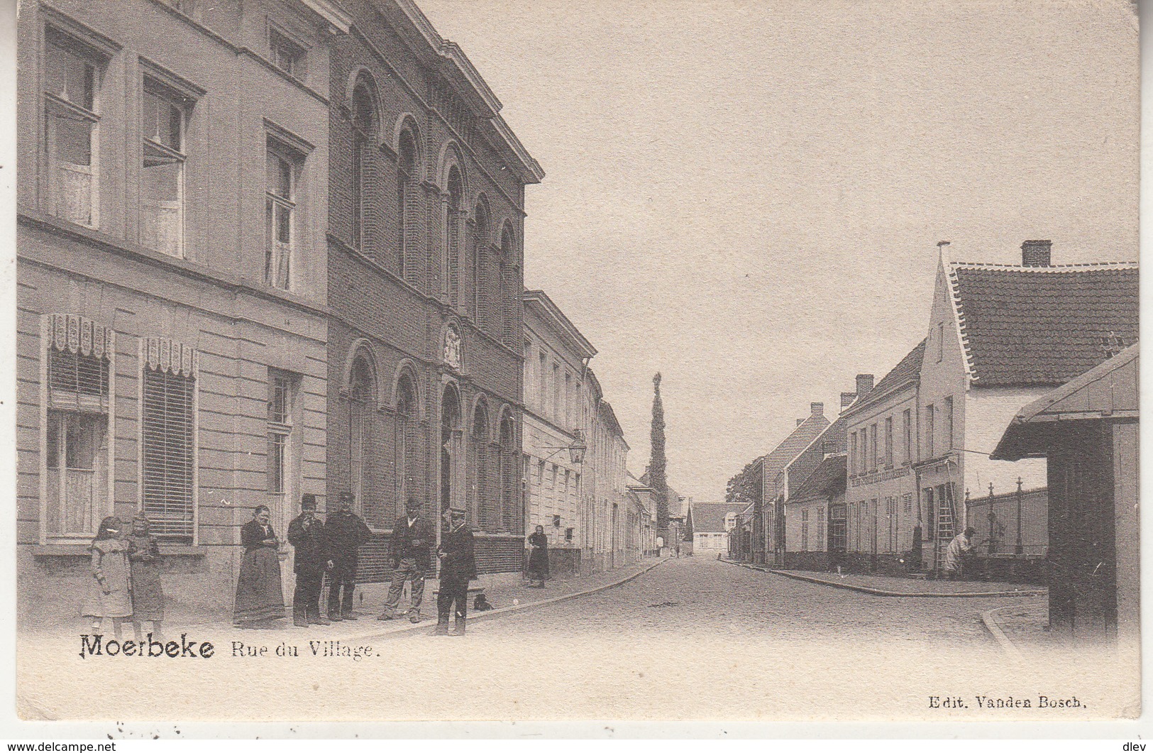 Moerbeke - Dorpsstraat - Rue Du Village - Geanimeerd - Uitg. Vanden Bosch - Moerbeke-Waas