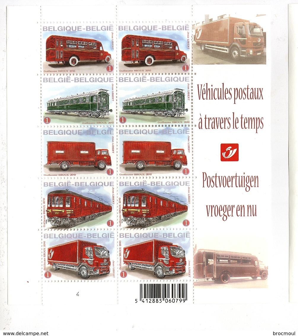 Postvoertuigen  Vroeger En Nu , Véhicules Postaux à Travers Le Temps  2010 - Zonder Classificatie