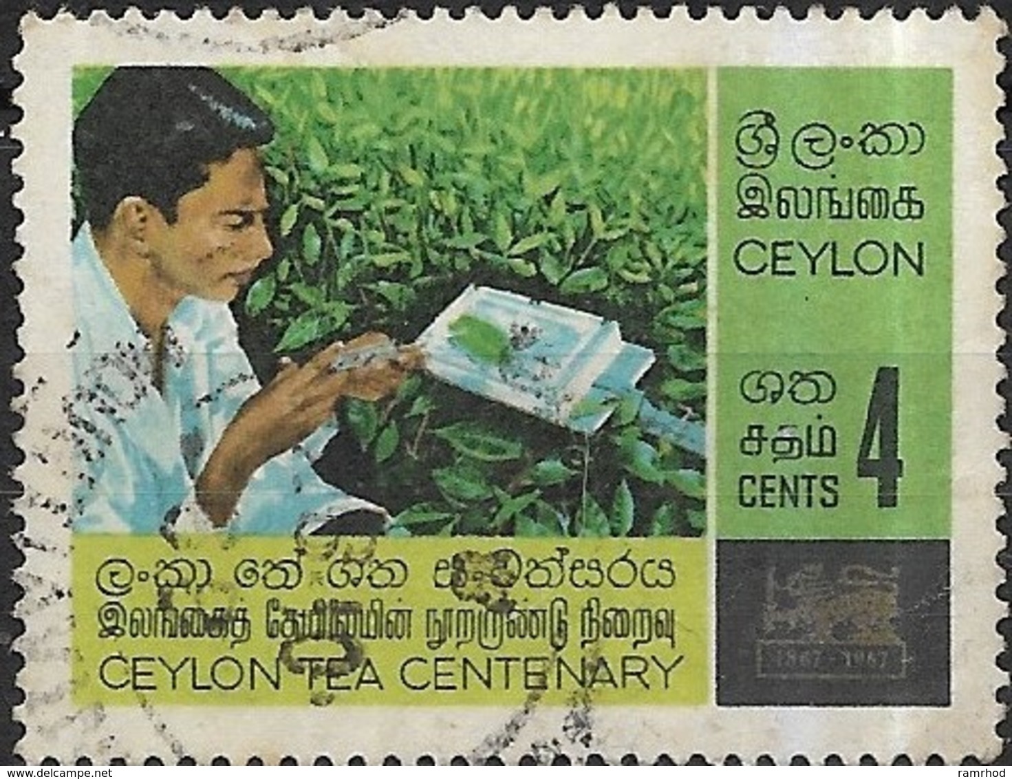 CEYLON 1967 Centenary Of Ceylon Tea Industry - 4c Field Research FU - Sri Lanka (Ceylon) (1948-...)