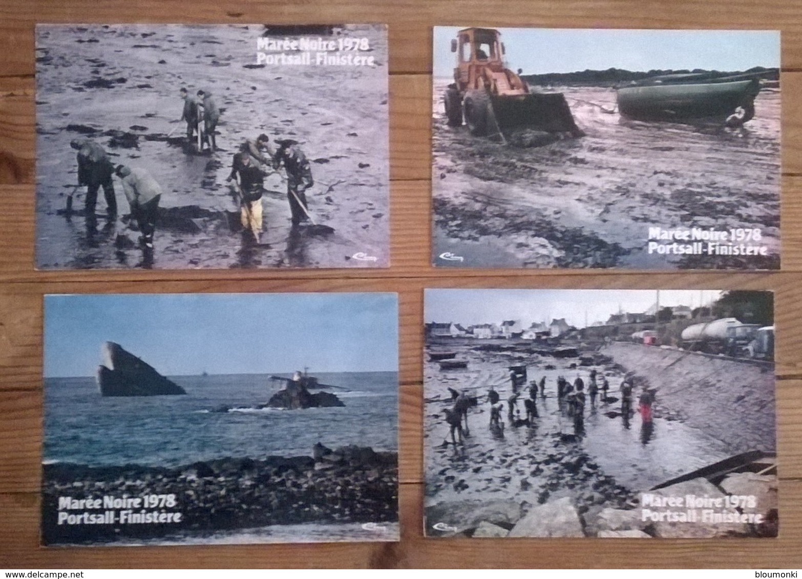 Lot De 4 Cartes Postales / Marée Noire Mars 1978 Portsall / Cim - Catastrophes