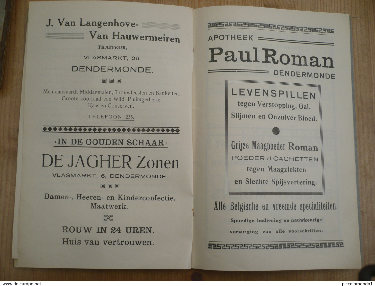 Toneelseizoen 1936 Dendermonde Schubert Liefdeslied Het Ros Beiaard - Programs