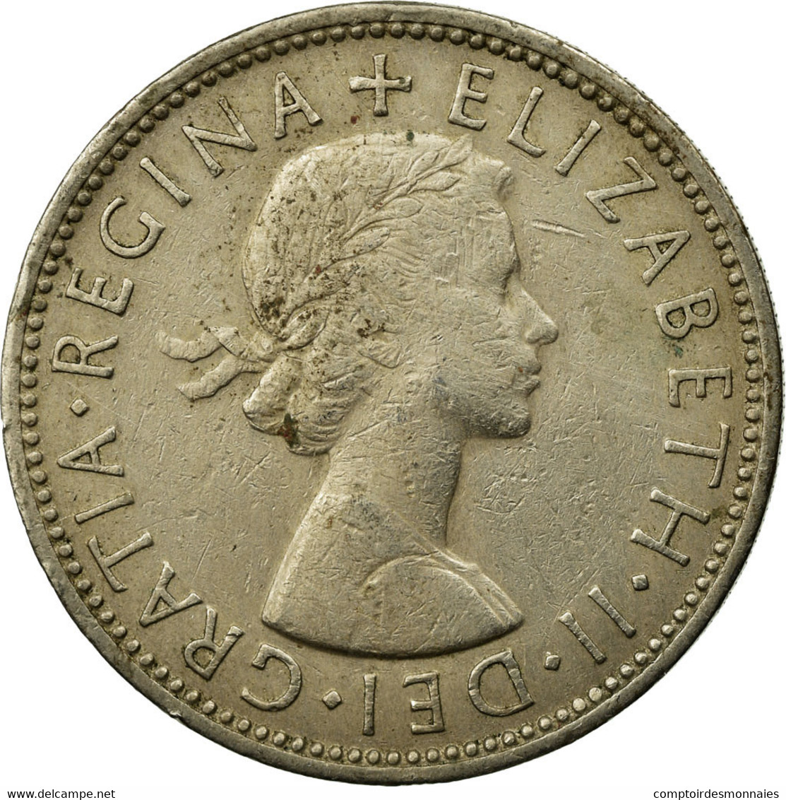 Monnaie, Grande-Bretagne, Elizabeth II, Florin, Two Shillings, 1964, TTB - J. 1 Florin / 2 Schillings