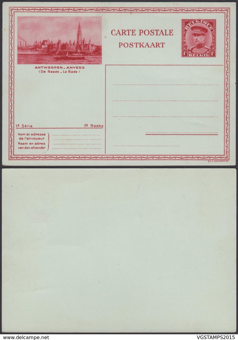 Belgique 1931- EP Képi 1F Rouge : Anvers " La Rade " (DD) DC 2058 - Cartes Postales Illustrées (1971-2014) [BK]