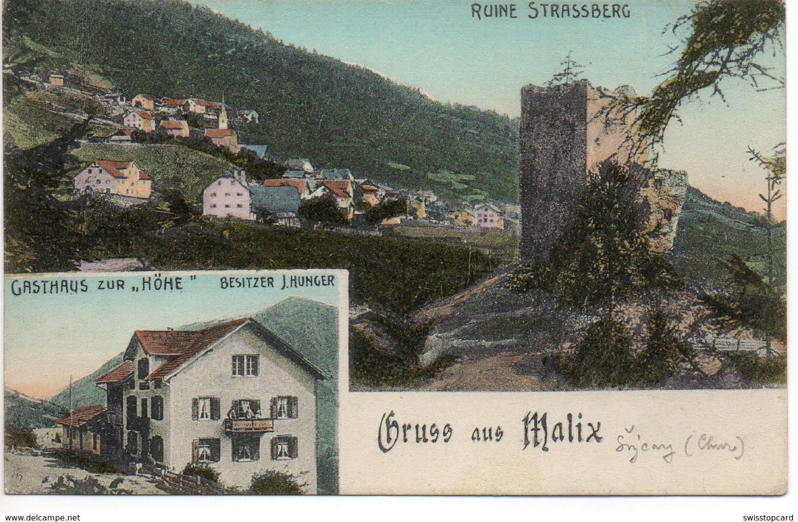 Gruss Aus MALIX Gasthaus Zur Höhe Besitzer J. Hunger - Malix 