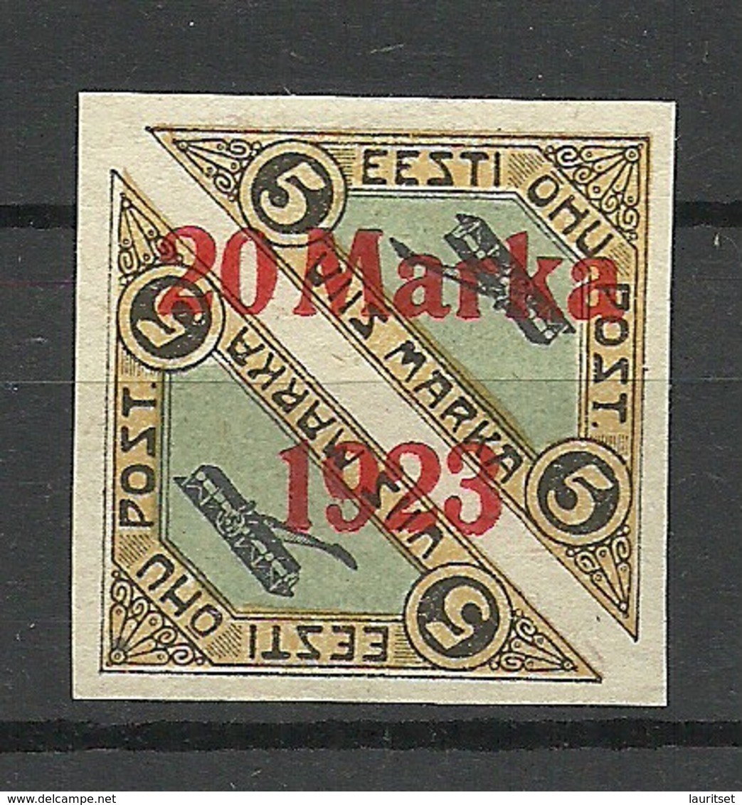 Estonia Estland 1923 Michel 44 Bb (brick Red OPT) * Signed Richter - Estonia