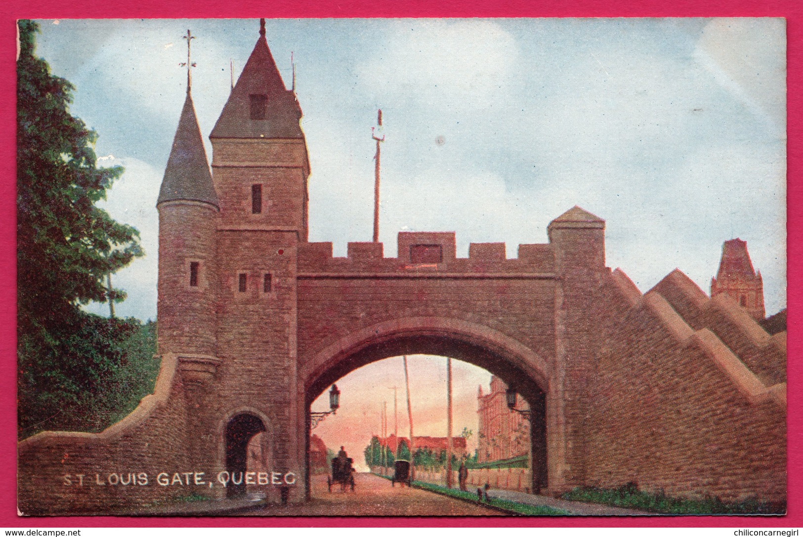 Québec - St Louis Gate - Calèche - Attelage - Animée - Colorisée - Québec – Les Portes