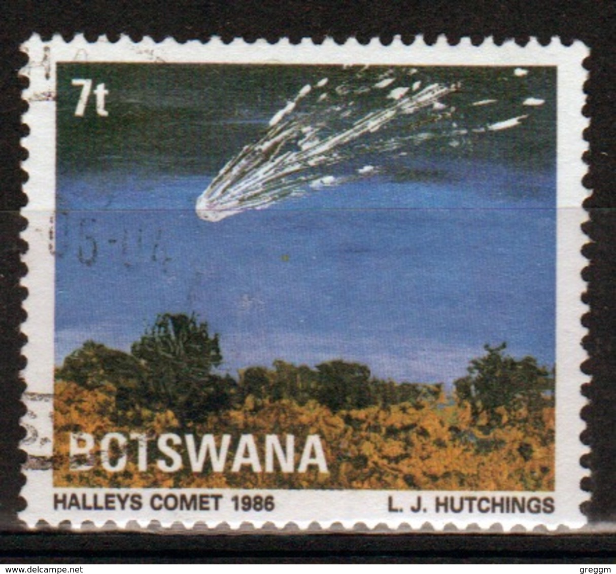 Botswana 1986 Single 7t Commemorative Stamp From The Halleys Comet Set. - Botswana (1966-...)