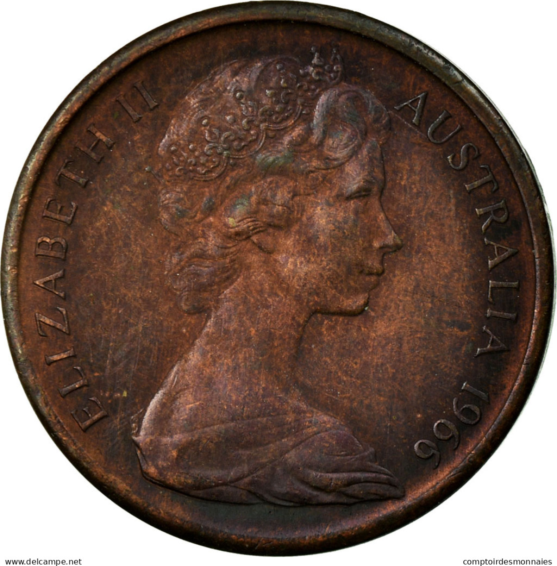Monnaie, Australie, Elizabeth II, Cent, 1966, TB+, Bronze, KM:62 - Cent
