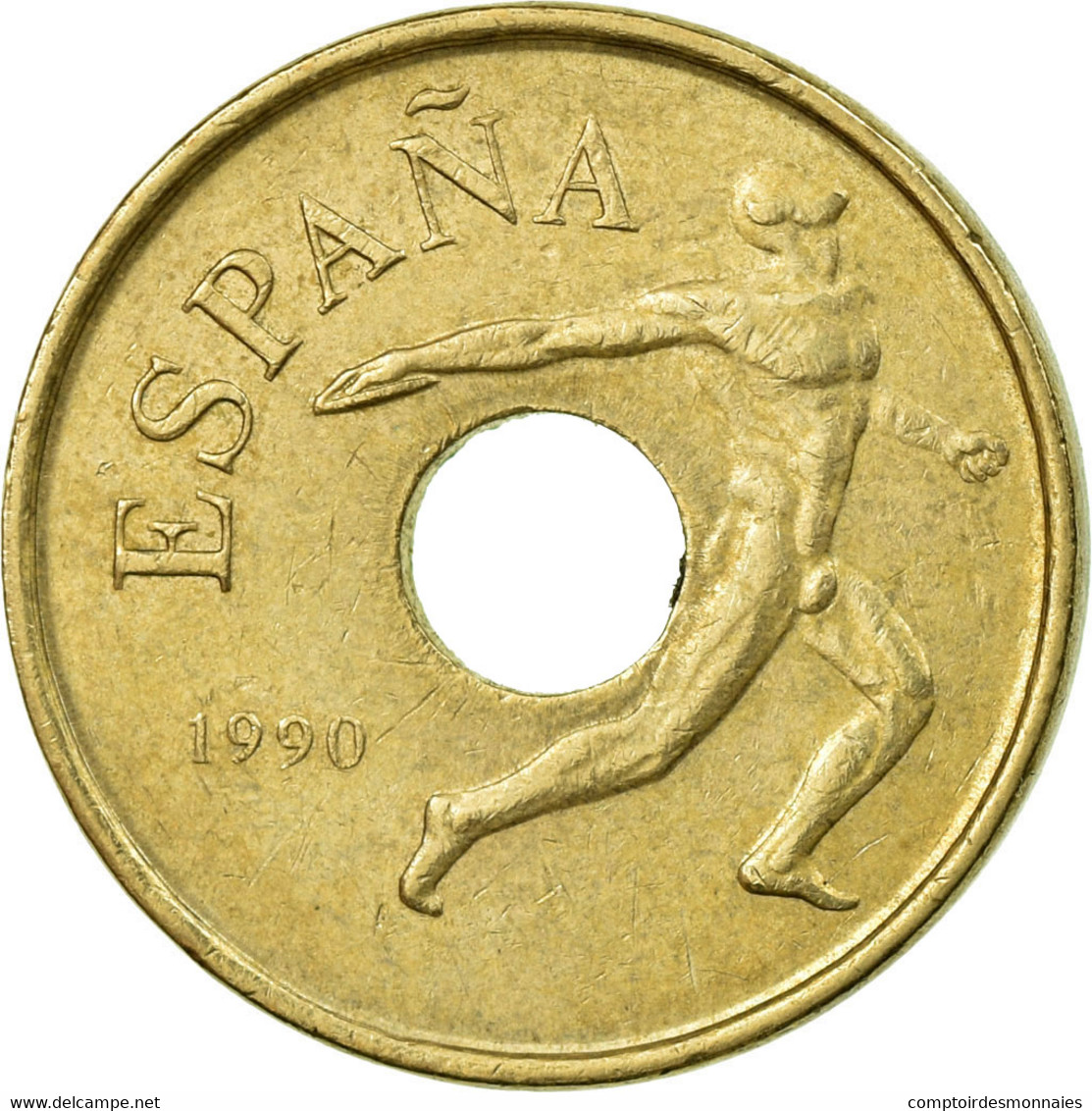 Monnaie, Espagne, Juan Carlos I, 25 Pesetas, 1990, Madrid, TTB, Aluminum-Bronze - 25 Pesetas