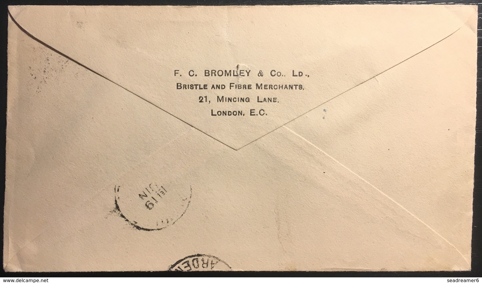 Grande Bretagne N°91 Sur Lettre Oblitérée Du Cachet Triangulaire  "SM" Pour La France - Cartas & Documentos