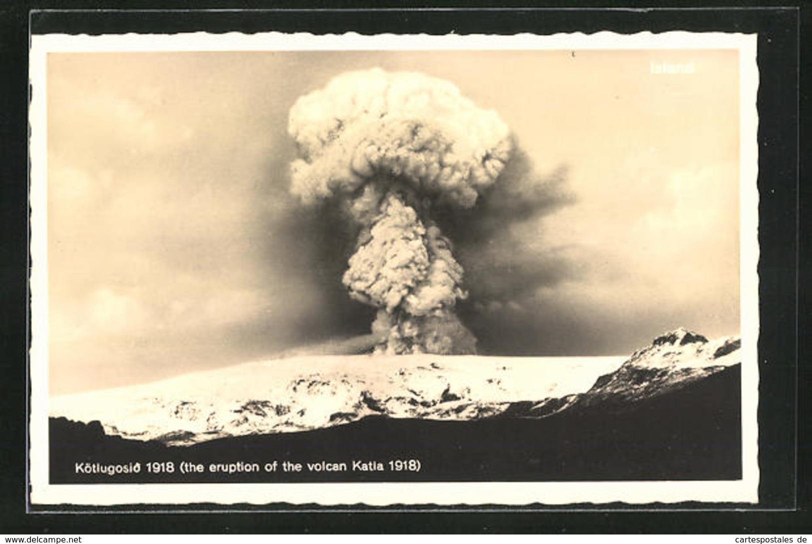 AK Kötlugosid / Island, Eruption Of The Volcan Katla 1918 - Island