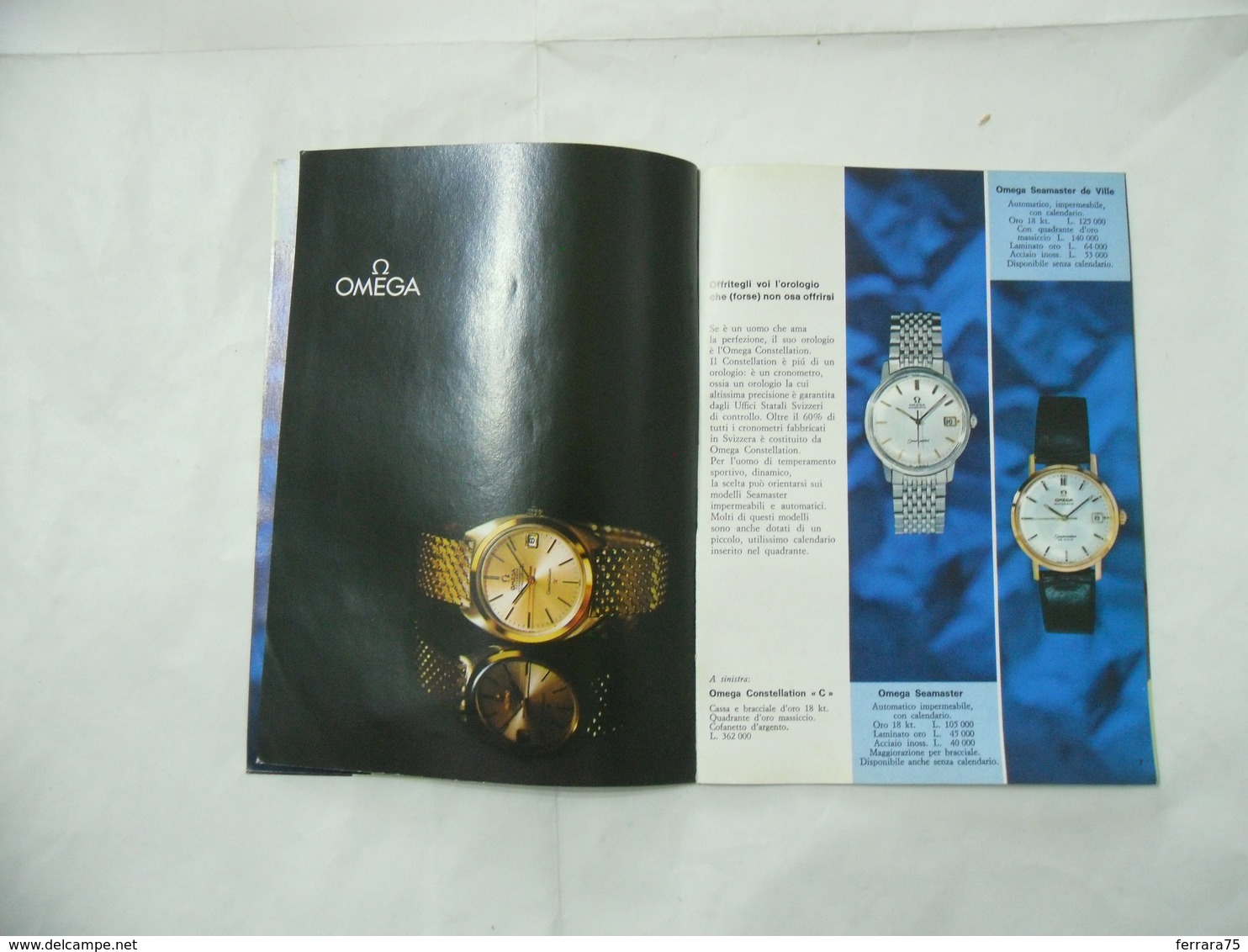 CATALOGO DEPLIANT INSERTO SPECIALE COLLEZIONE OMEGA VINTAGE- - Altri & Non Classificati