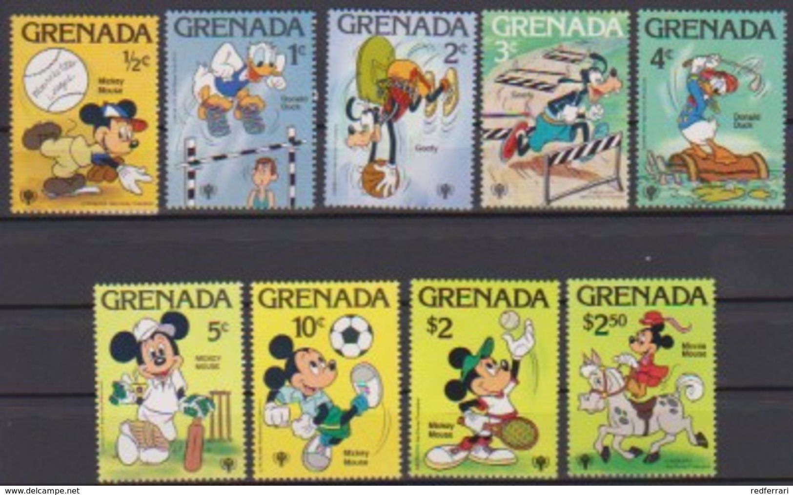 2489  WALT DISNEY -  GRENADA -  Internationaal Jaar Van Het Kind - Personages Van Walt Dicney . - Disney