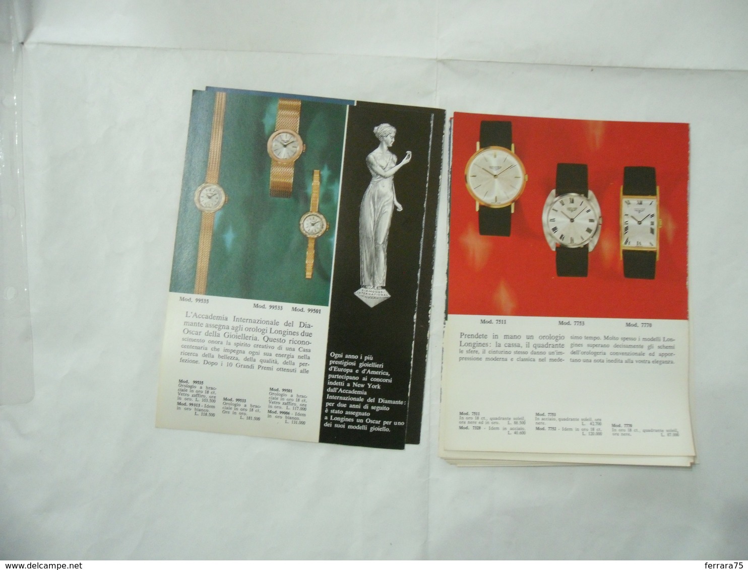 CATALOGO DEPLIANT INSERTO SPECIALE COLLEZIONE OROLOGIO LONGINES VINTAGE- - Altri & Non Classificati