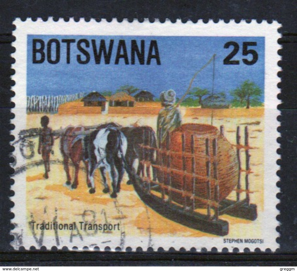 Botswana 1984 Single 25t Commemorative Stamp From The Traditional Transport Set. - Botswana (1966-...)