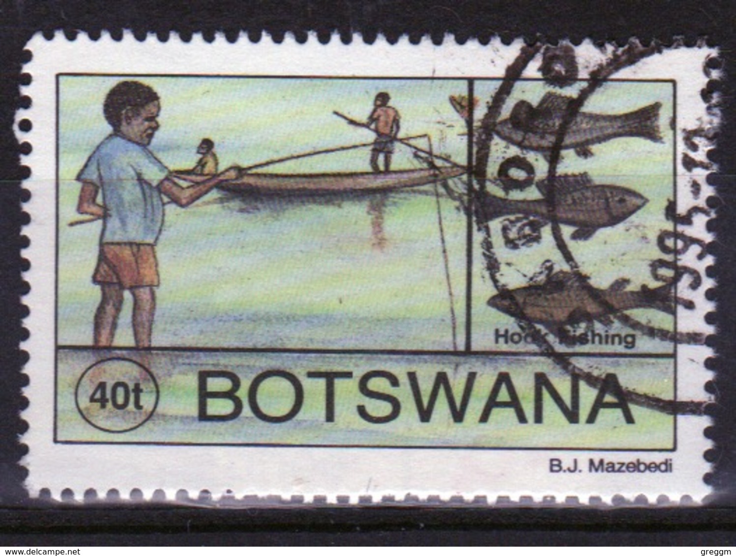 Botswana 1995 Single 40t Commemorative Stamp From The Traditional Fishing Set. - Botswana (1966-...)