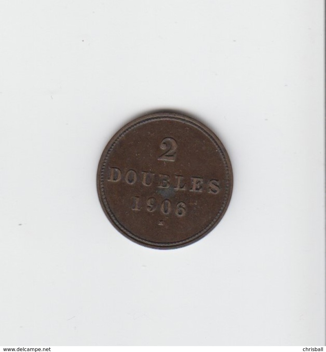Guernsey Coin 2 Doubles 1906 - Guernesey