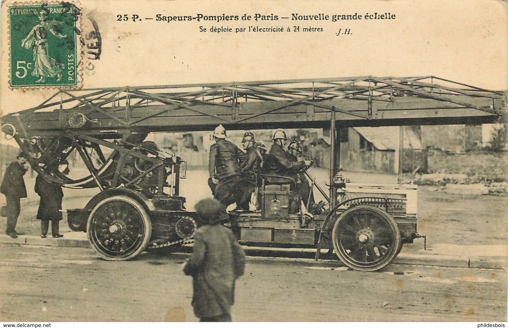 POMPIERS  SAPEURS POMPIERS De PARIS  Nouvelle Grande échelle - Firemen