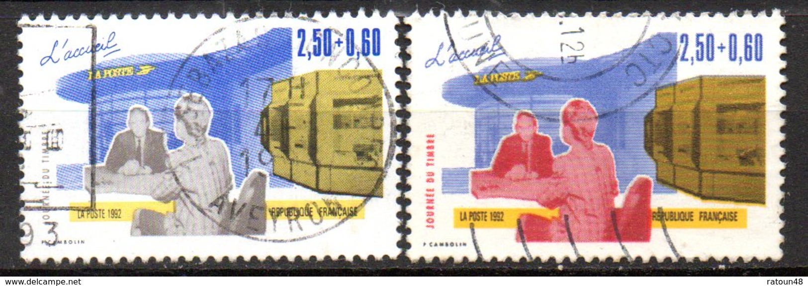 Lot TP N° 2743 à 2744 -OB -  Journée Du Timbre " Les Métiers De La Poste" - Used Stamps