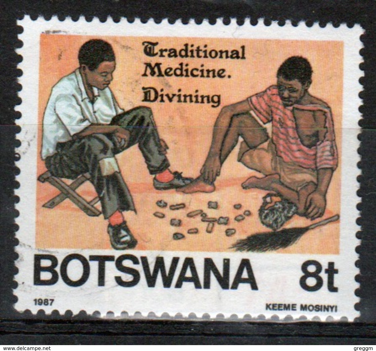 Botswana 1987 Single 8t Commemorative Stamp From The Traditional Medicine Set. - Botswana (1966-...)