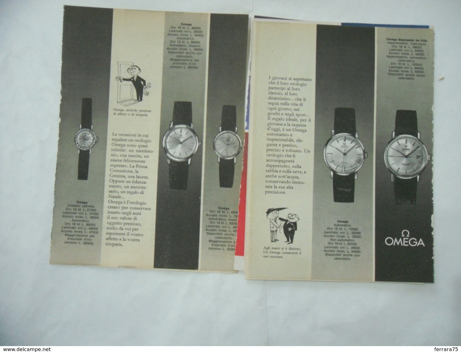 CATALOGO DEPLIANT INSERTO SPECIALE COLLEZIONE OROLOGIO OMEGA  VINTAGE- - Altri & Non Classificati