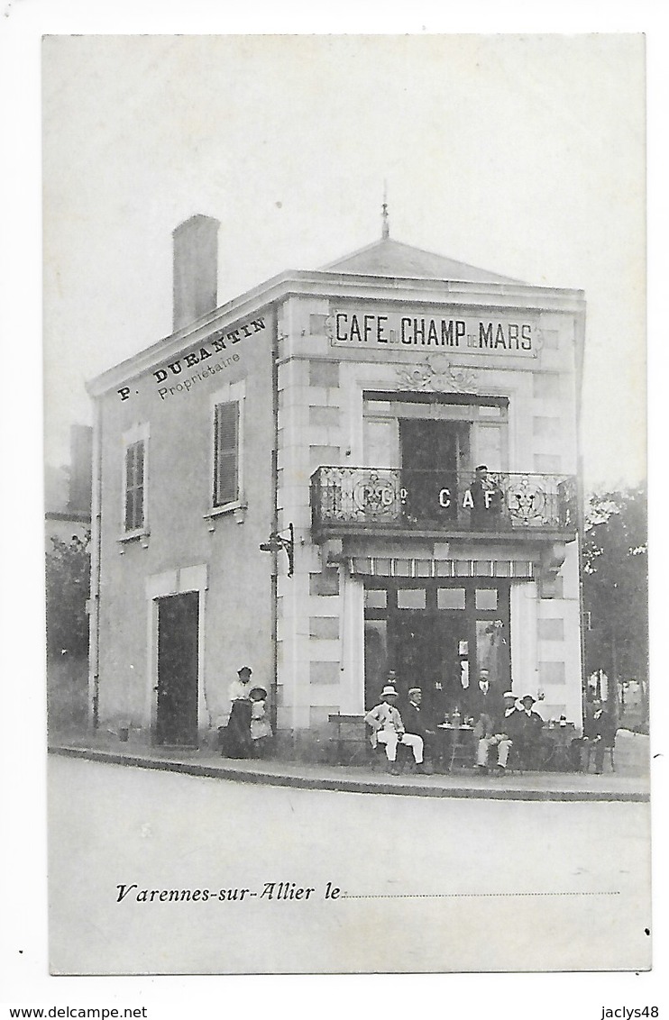 VARENNES Sur ALLIER  (cpa 03)   Café Du Champ De Mars   -  L 1 - Autres & Non Classés