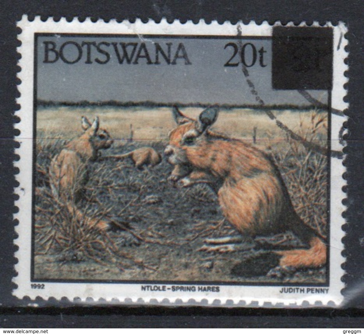 Botswana 1996 Single 20t Overprinted Commemorative Stamp From The Animal Set. - Botswana (1966-...)