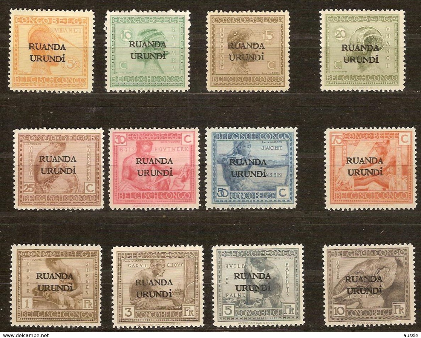 Ruanda-Urundi 1924 OCBn° 50-61 (*) Mint Hinged Cote 45 Euro - Neufs