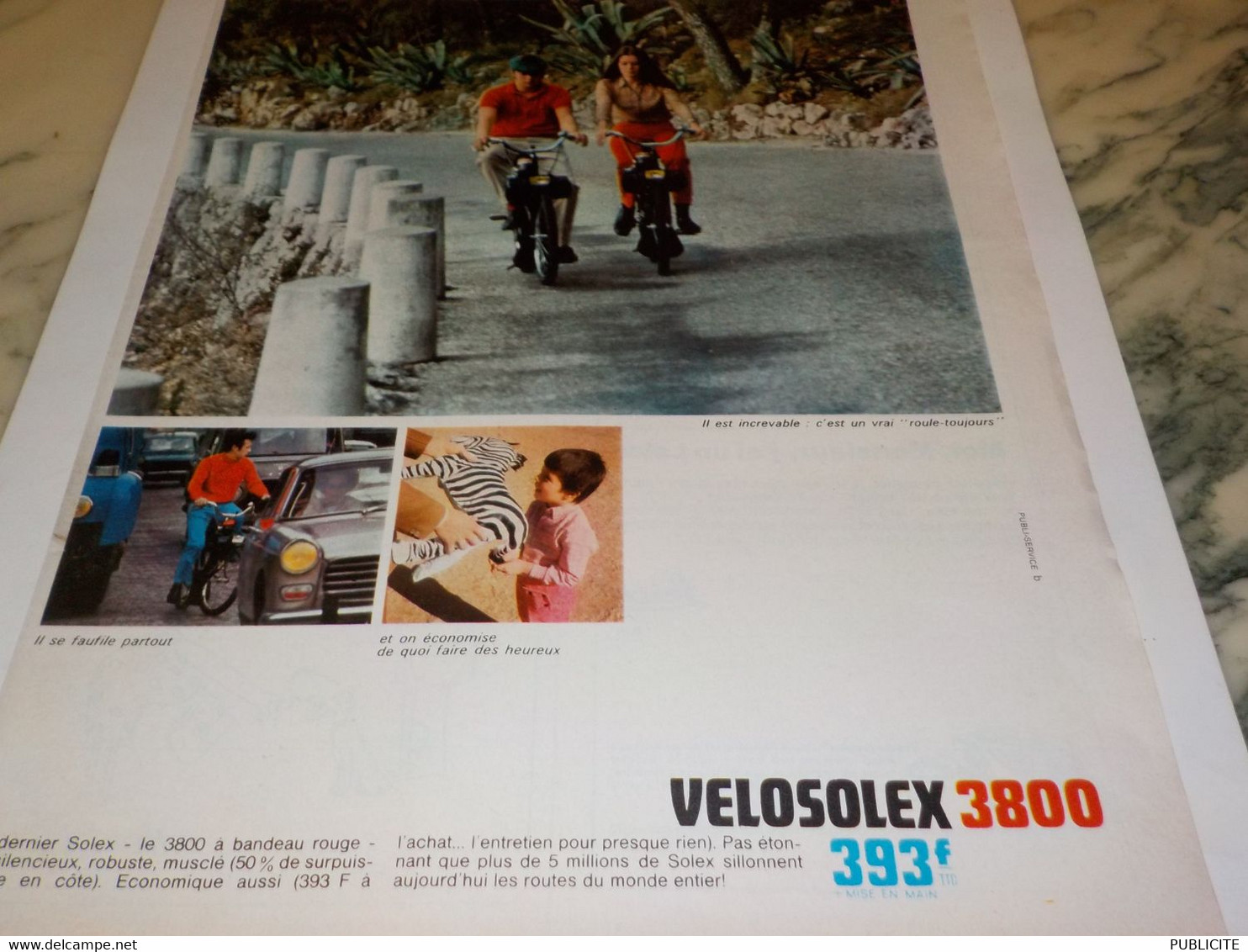 ANCIENNE PUBLICITE CE QU IL Y A DE BIEN VELOSOLEX 1968 - Motos