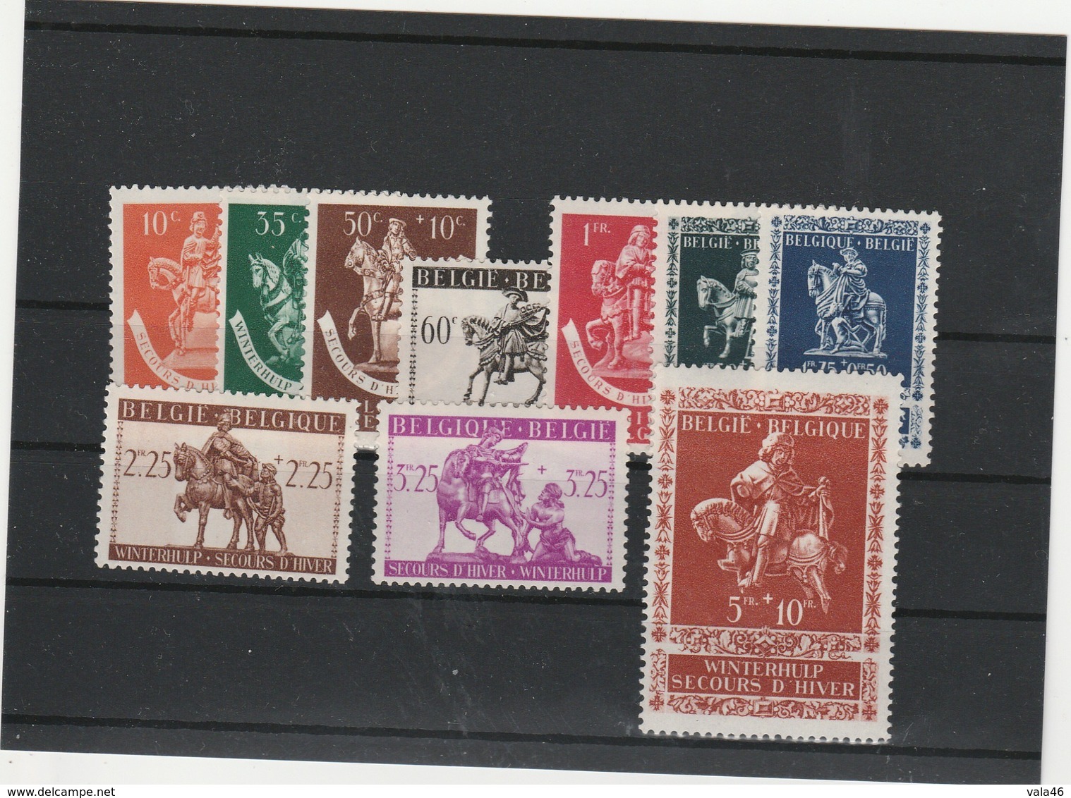 BELGIQUE    SERIE 603/612 PERIODE 1940/1950  NEUFS SECOURS D'HIVER - Neufs