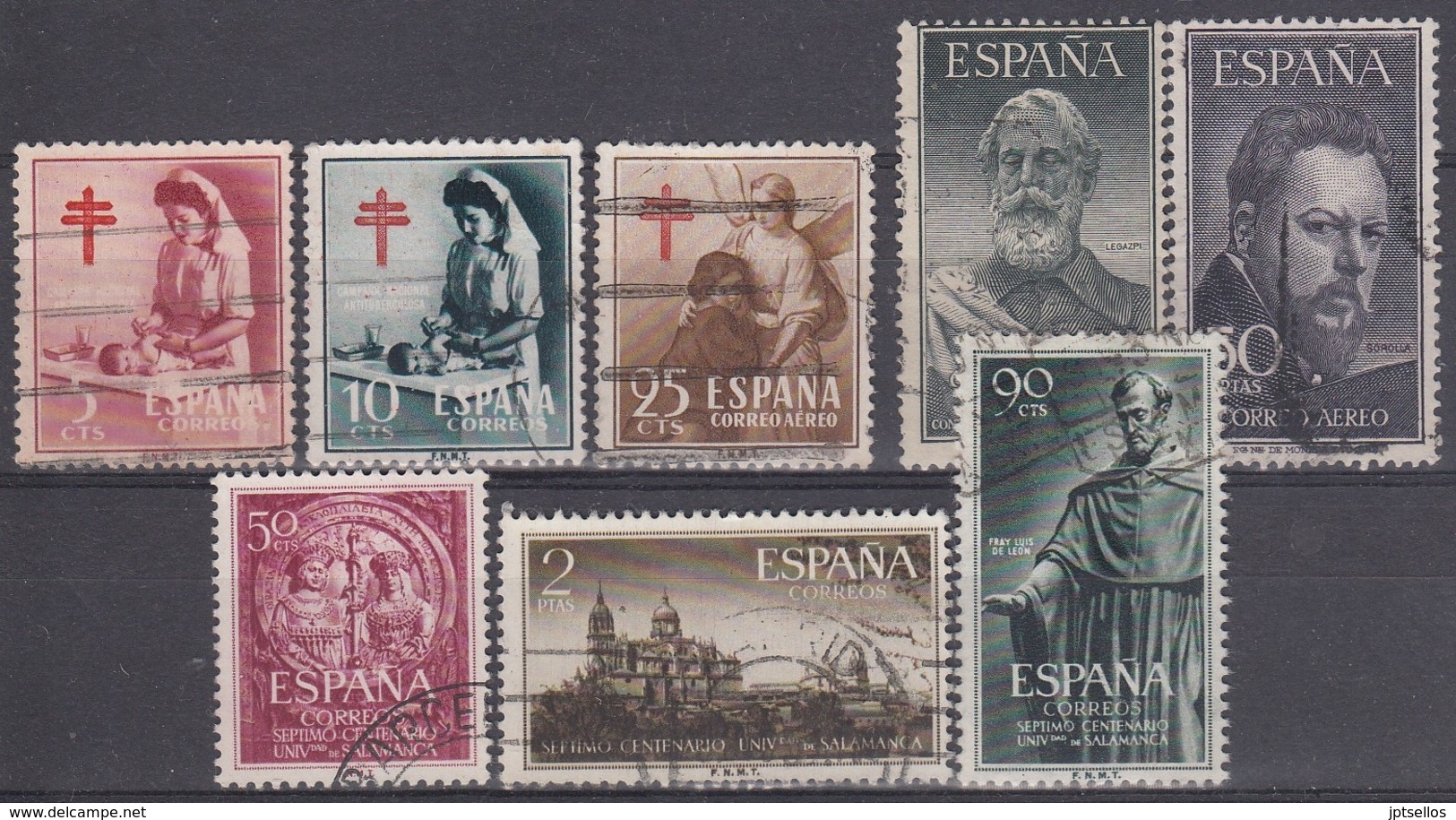 ESPAÑA 1953 Nº 1121/1128 AÑO COMPLETO USADO 8 SELLOS - Années Complètes