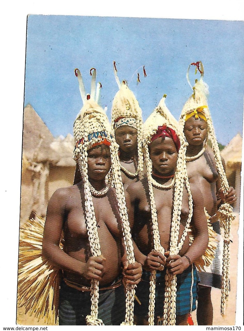 Cote-d'IVOIRE-Jeunes Filles Aux Tresses SEINS NUS-PUB.Collection AMORA-TIMBRE-Obliteration-1961 - Costa D'Avorio