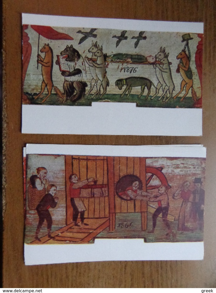 10 Cards / The Slovene Popular Art On Fore Parts Of Bee Hives --> Unwritten - 5 - 99 Cartes