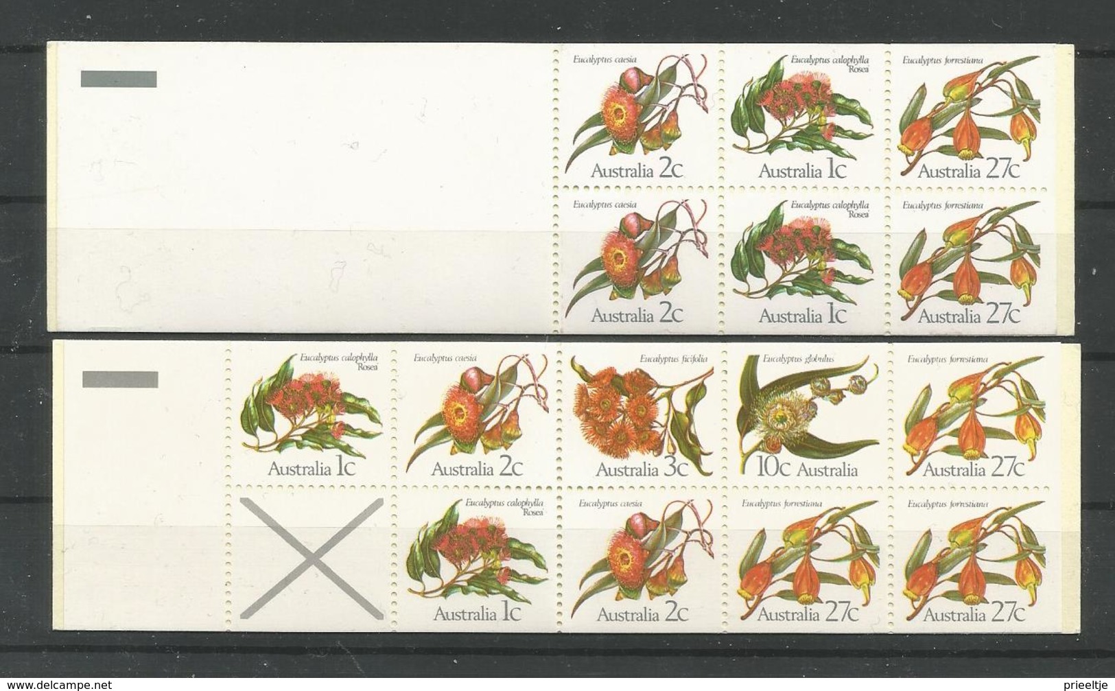 Australia 1982 Eucalyptus Flowers Booklet Set Y.T. C 801I+801II ** - Carnets