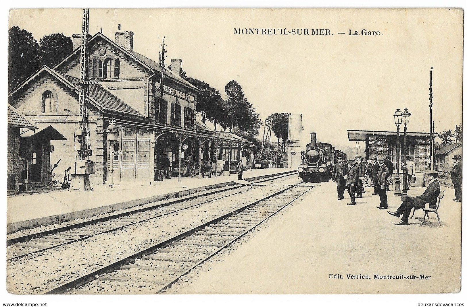 CPA 62 MONTREUIL SUR MER La Gare - Montreuil