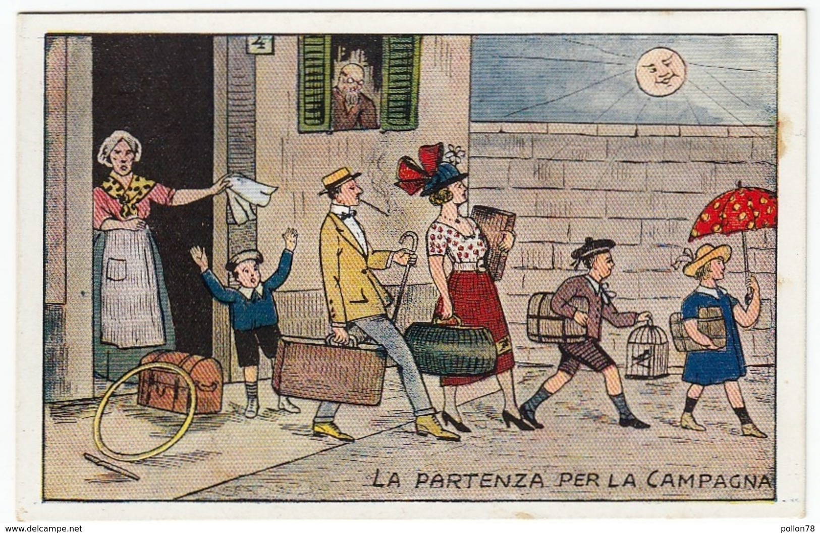 VACANZE - LA PARTENZA PER LA CAMPAGNA - Vedi Retro - Formato Piccolo - Non Classificati