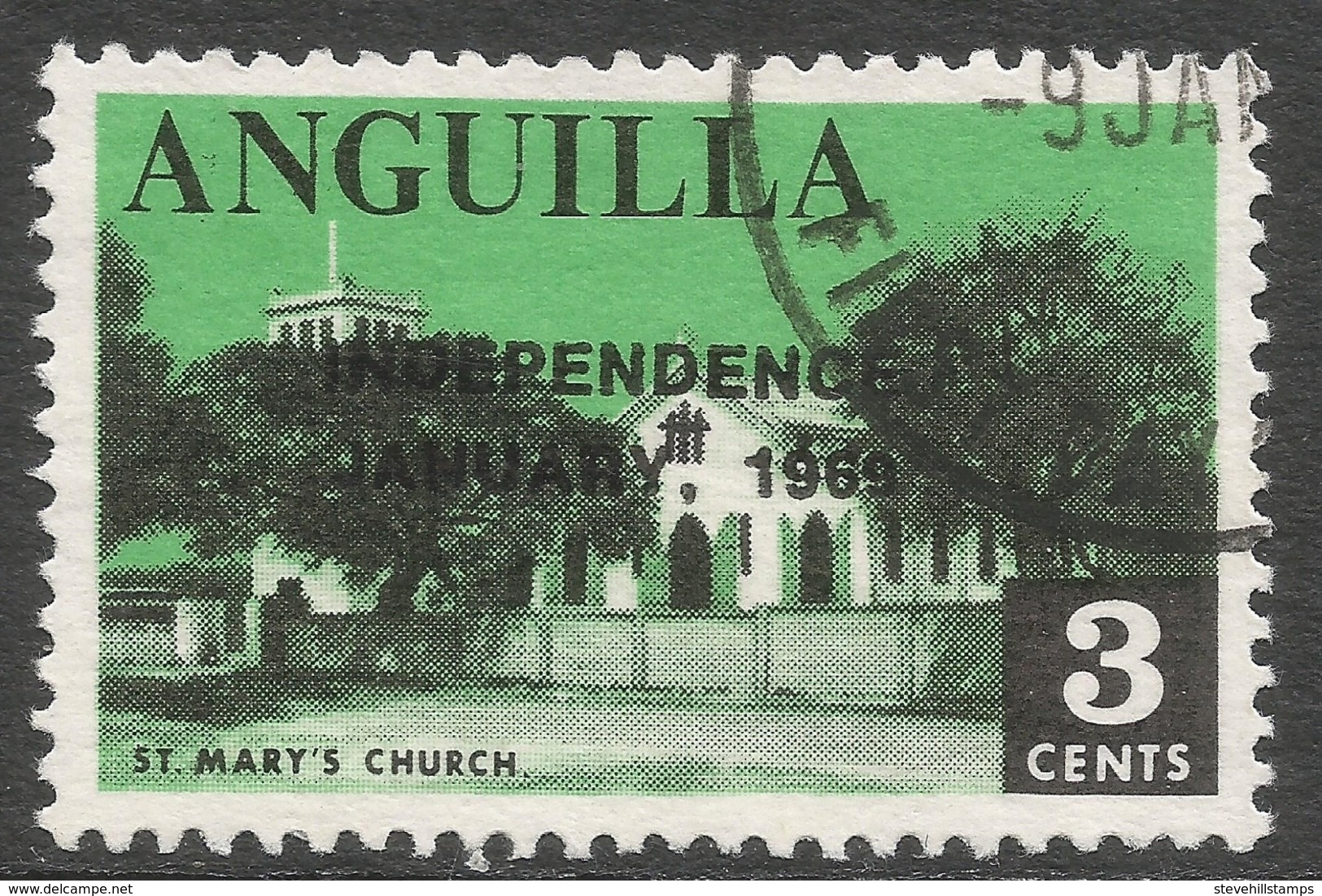 Anguilla. 1969 Independence. 3c Used. SG 52c - Anguilla (1968-...)