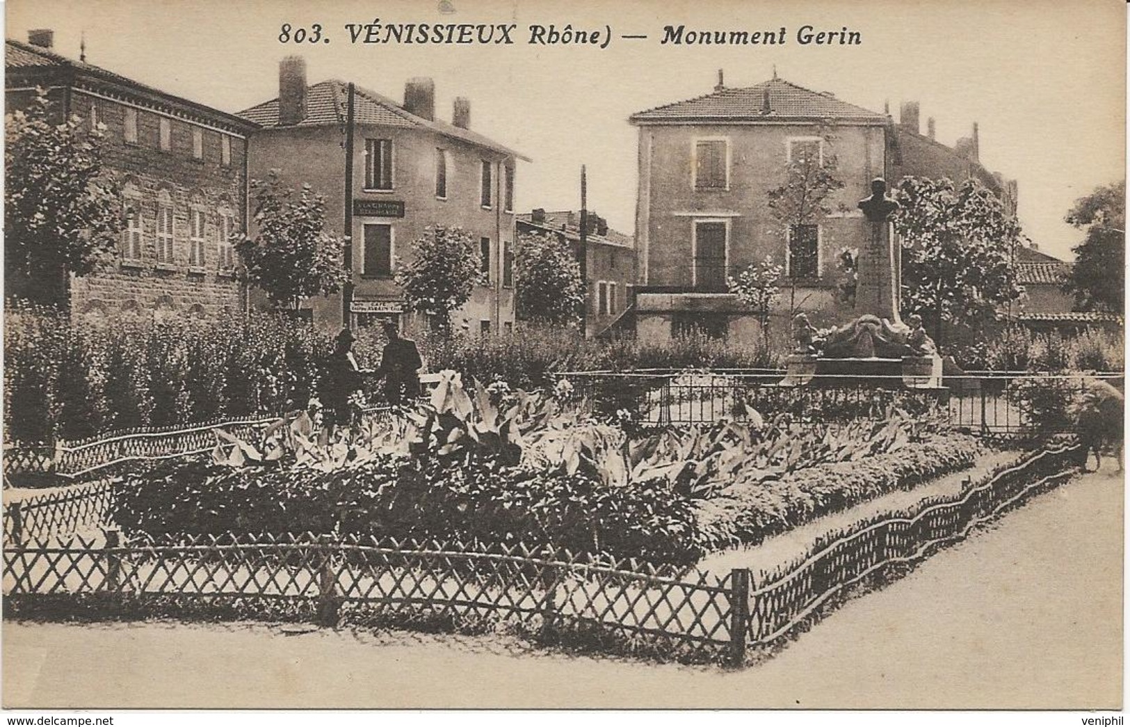 VENISSIEUX - RHONE - MONUMENT GERIN -  CARTE SEPIA - - Vénissieux