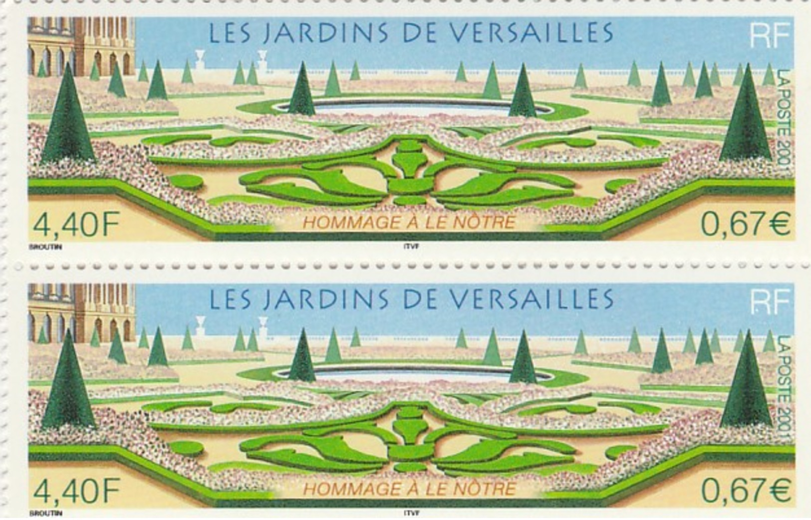 FRANCE 2001  N°3389** JARDIN DE VERSAILLES LA PAIRE - Unused Stamps