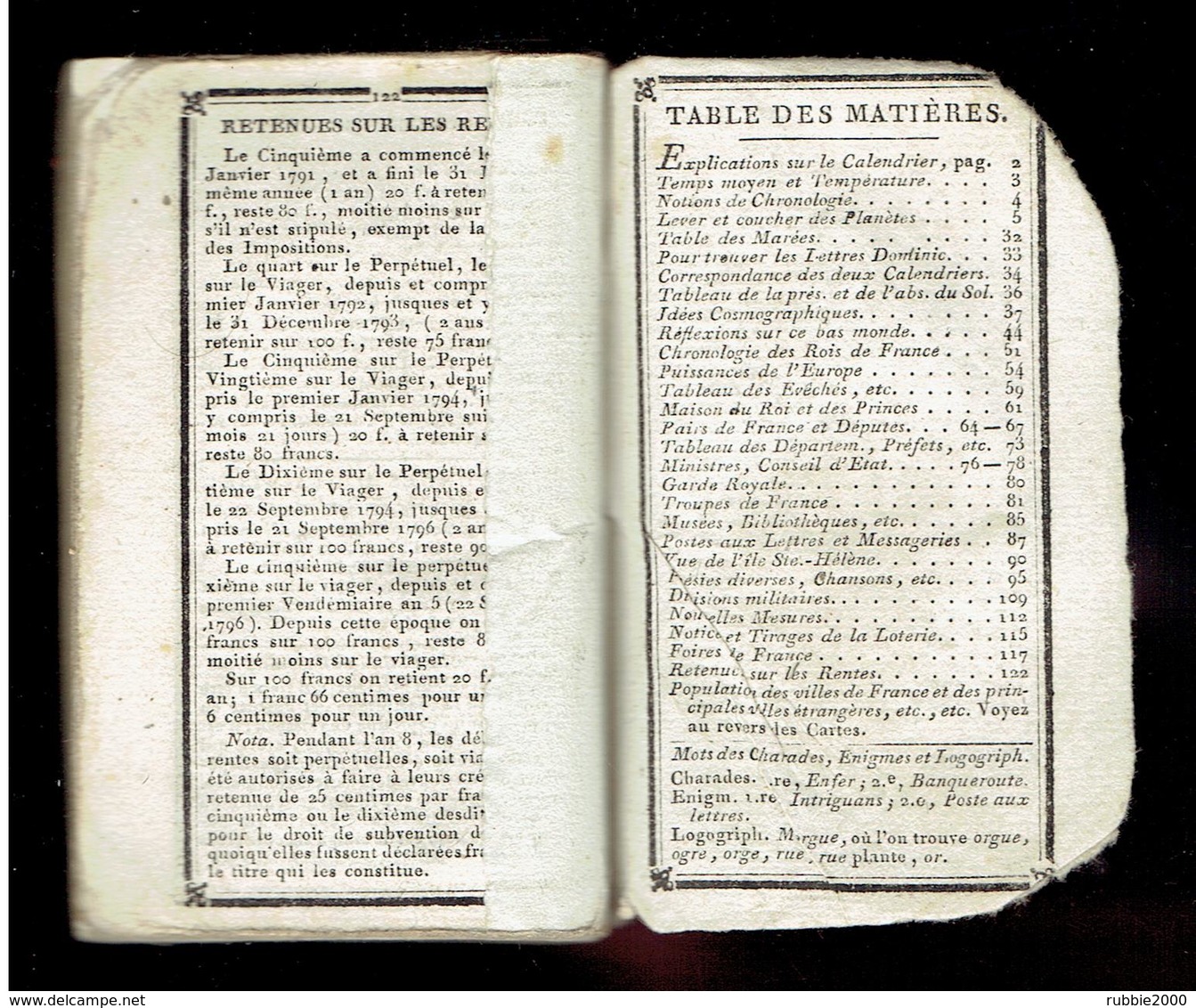 CADEAU DES MUSES OU ALMANACH UNIVERSEL 1816 LIBRAIRE BREE A FALAISE ILE DE SAINTE HELENE NAPOLEON MAISON DU ROI PRINCES - 1801-1900