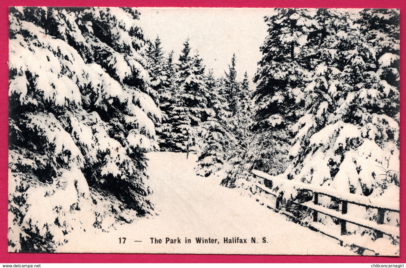 Halifax - The Park In Winter - N.S. - Publisher W. E. HEBB - Halifax