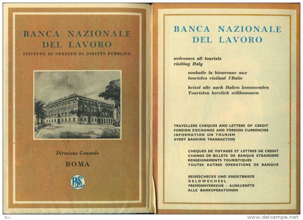 FERROVIE DELLO STATO BANCA NAZIONALE DEL LAVORO TRENO TRAIN PIANTINA ITALY ITALIE  BROCHURE DEPLIANT   TURISMO  ARCH 160 - Turismo, Viaggi