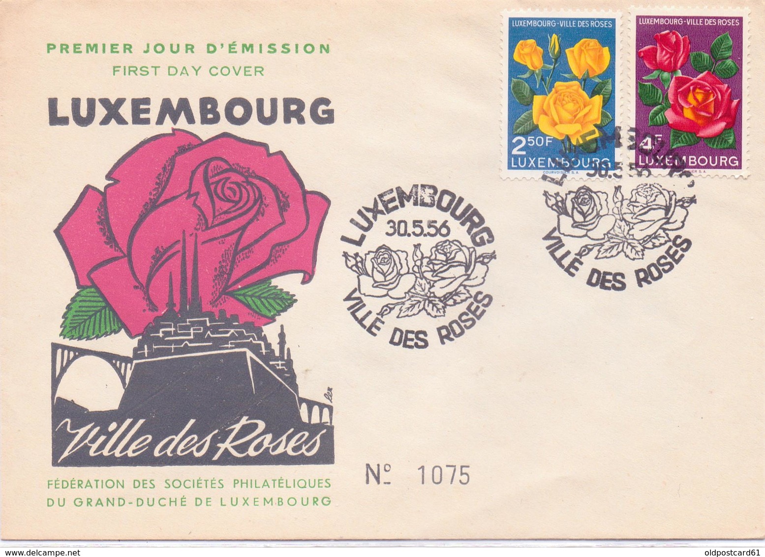 Schöner FDC / BRIEF - LUXEMBURG - Poststempel   LUXEMBURG -  Gestempelt 1956 - FDC