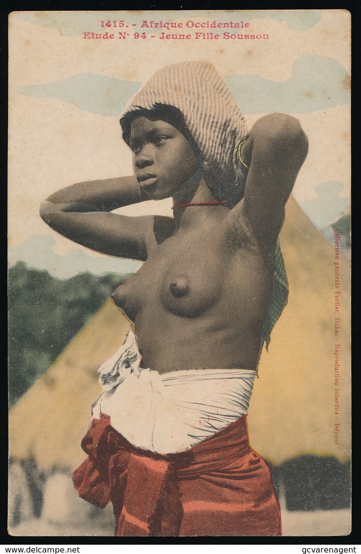 AFRIQUE OCCIDENTALE  ETUDE N°94 - JEUNE FILLE SOUSSOU  NUDE - Non Classés